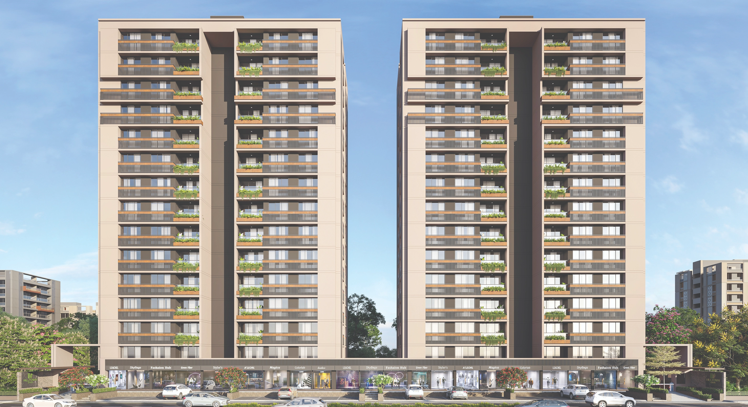 Bird’s-eye architectural view of Hilltown Zade, from Hilltown Group